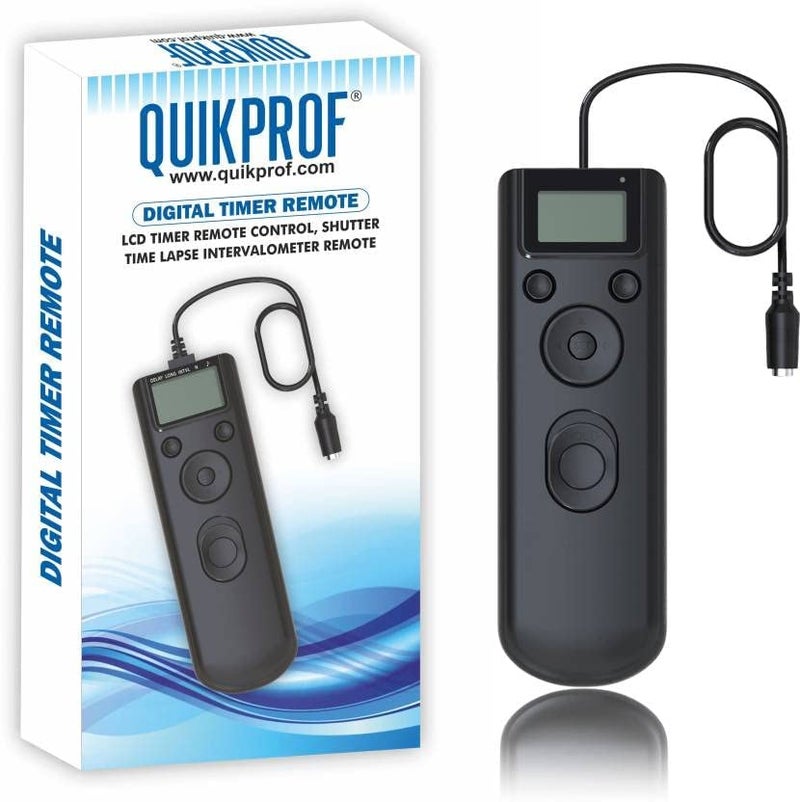 Quikprof LCD Time Lapse Intervalometer Remote Control for Sony A7, A7 II, A7R, A7R II, A7S, A3000, A5000, A5100, A6000, for DSLR Camera - Image 1