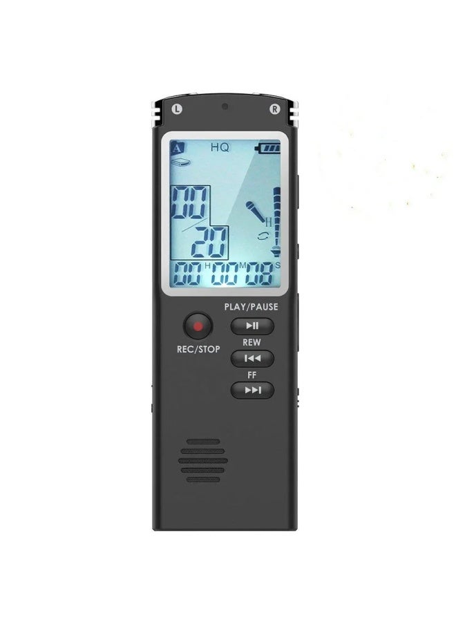 Digital Voice Recorder Support Large Capacity Li Battery One-piece Send Multiple Stock T60 Voice Recorder Audio Format Mp3-Color:Black-Capacity:16GB - Image 3