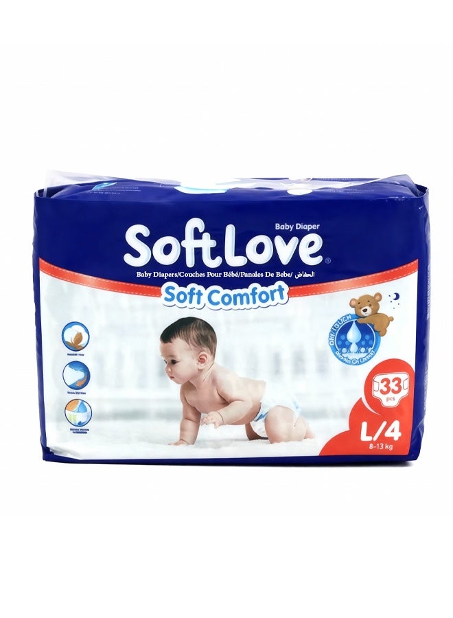 mysoftlove 8>13kg Large Baby Diaper 33s - Image 2