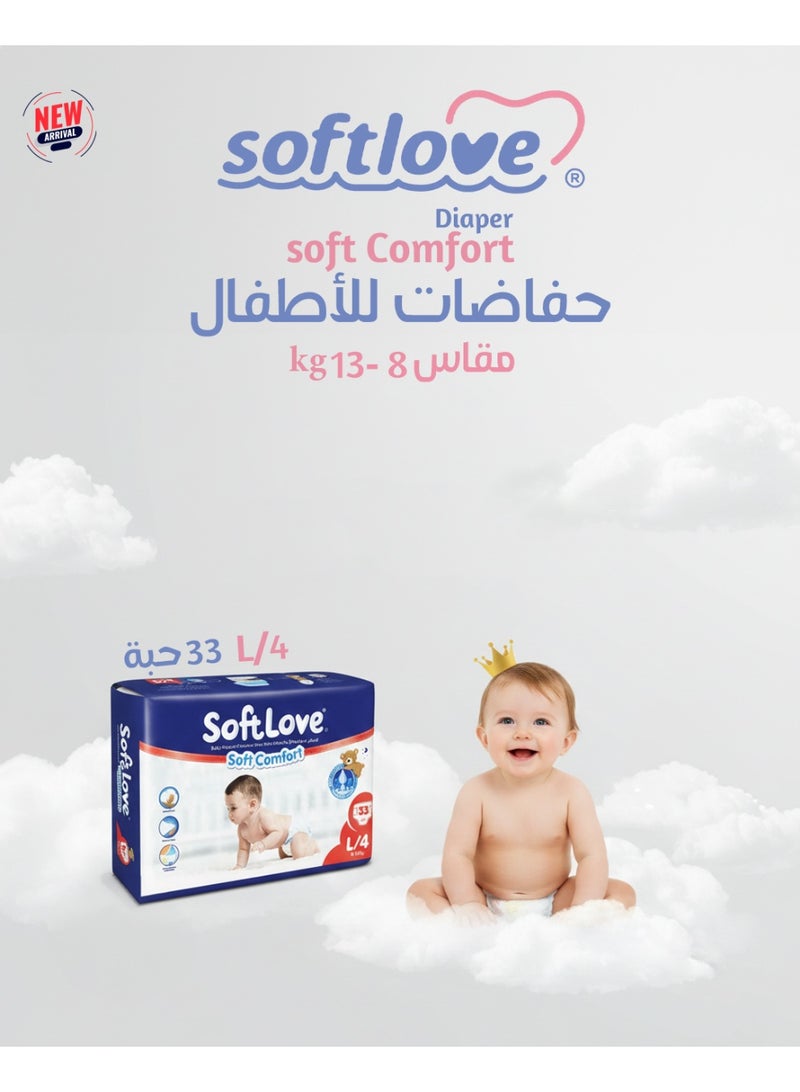 mysoftlove 8>13kg Large Baby Diaper 33s - Image 1