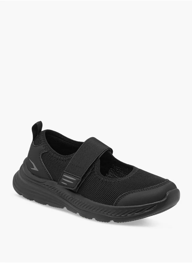 Dash Girls Textured Mary Jane School Shoes with Hook and Loop Closure