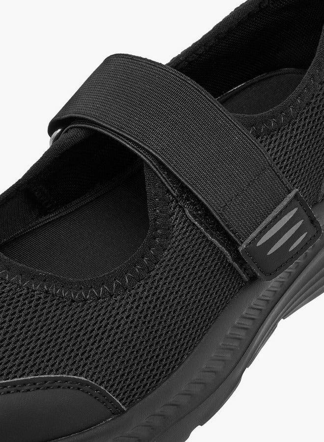 Dash Girls Textured Mary Jane School Shoes with Hook and Loop Closure  - Image 4