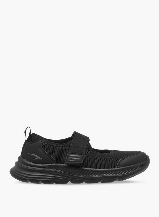 داش حذاء ماري جين بناتي بنقوش مع إغلاق بشريط لاصق - Image 1