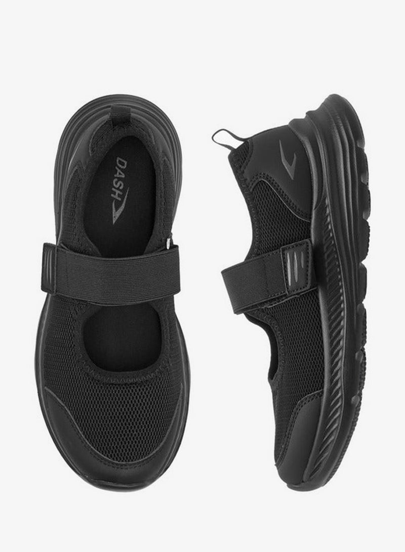 Dash Girls Textured Mary Jane School Shoes with Hook and Loop Closure - Image 3