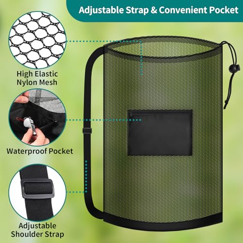 Hoiny Extra Large Soccer Ball Bag, 40" x 30" Drawstring Mesh Ball Bag with Pocket, Heavy Duty Sport Net Sack for Coaches, Storage Bag for Basketball, Volleyball, Gym Equipment, Swimming Gear (1) - Image 4