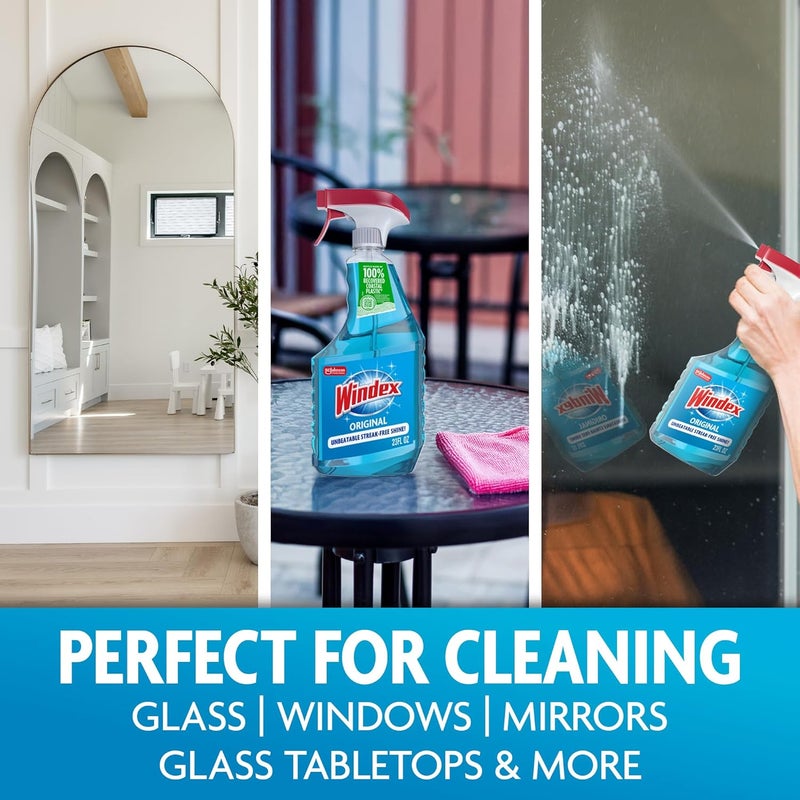 Windex Original Glass and Window Cleaner Spray, 23 Fl Oz (Pack of 2) - Image 2