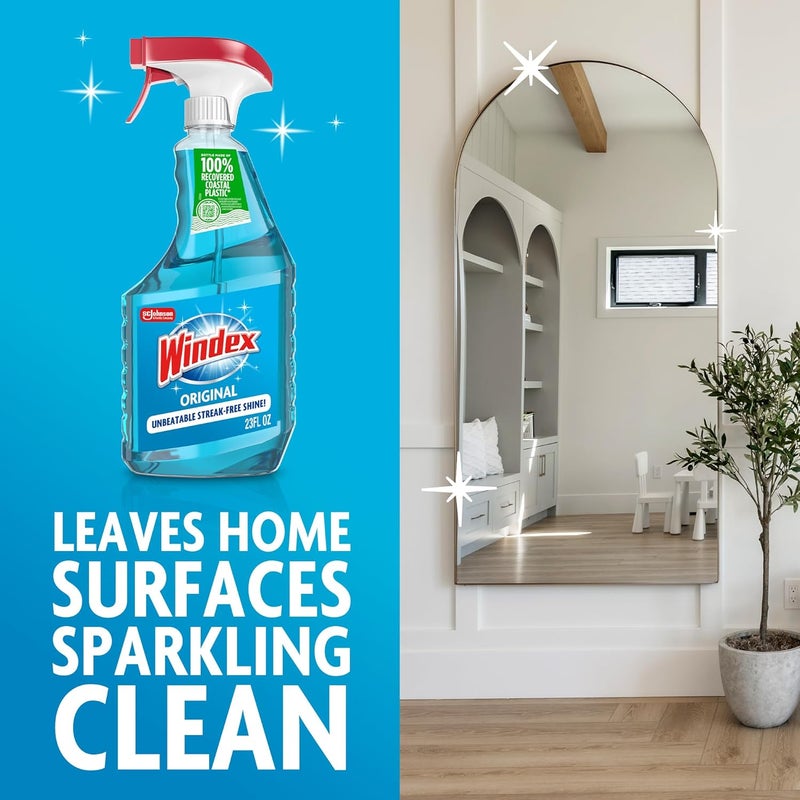 Windex Original Glass and Window Cleaner Spray, 23 Fl Oz (Pack of 2) - Image 5