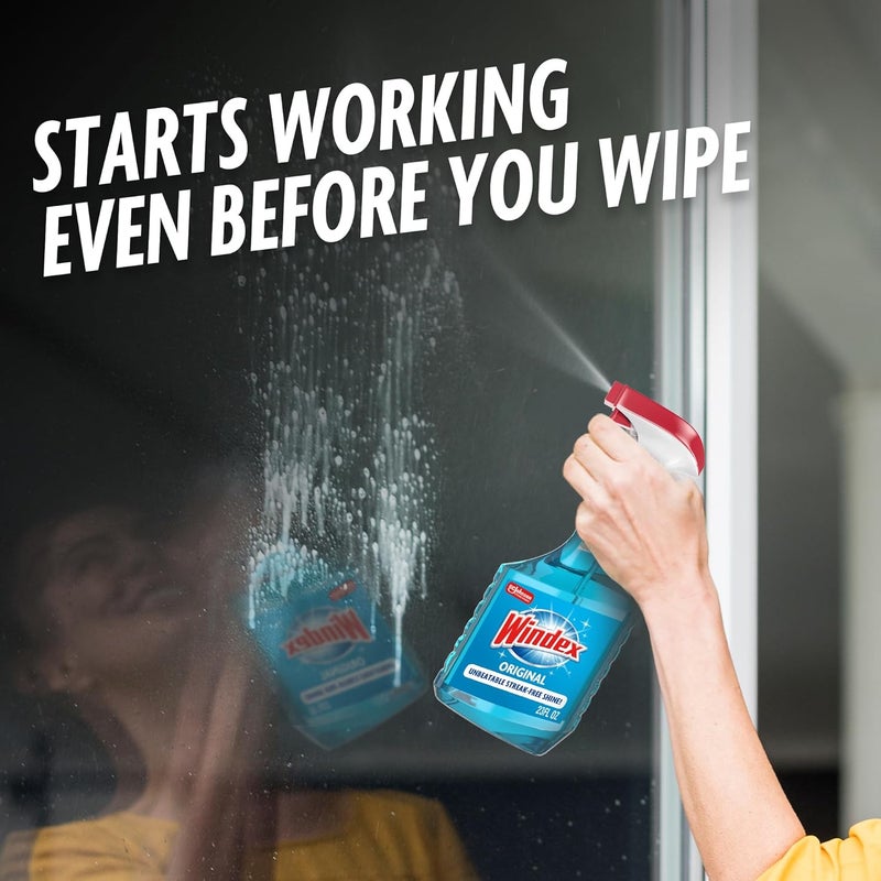 Windex Original Glass and Window Cleaner Spray, 23 Fl Oz (Pack of 2) - Image 4
