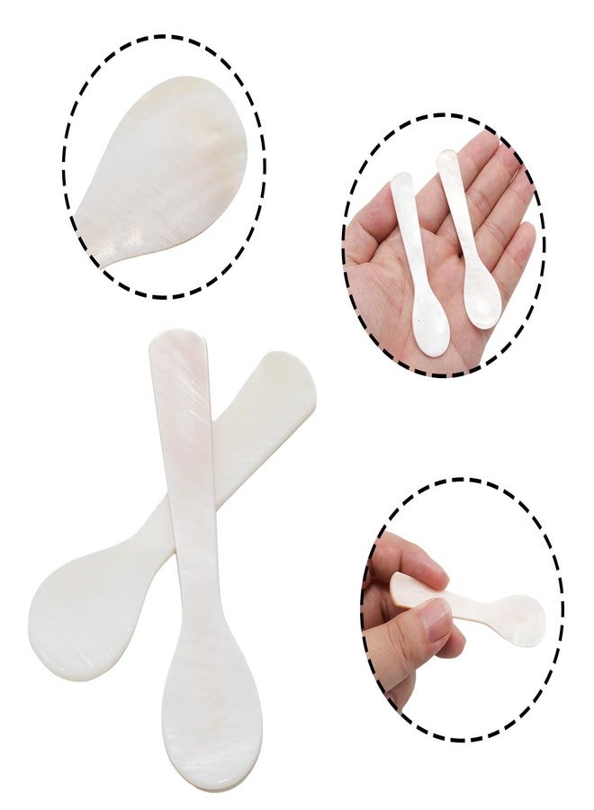 Wuyituart 2 Pcs Pearl Caviar Spoons 3.5 Inch Mother of Pearl Spoons for Caviar Yogurt Ice Cream Desserts Coffee - Image 3
