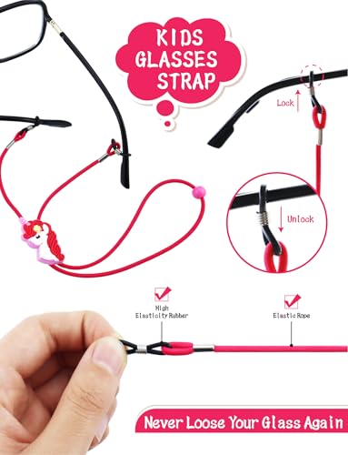 YETOOME 8 PCS Kids Glasses Strap Unicorn Rainbow Anti-slip Eyeglass Straps Adjuster Stretchy Sunglass Strap for Boys Girls - Image 3