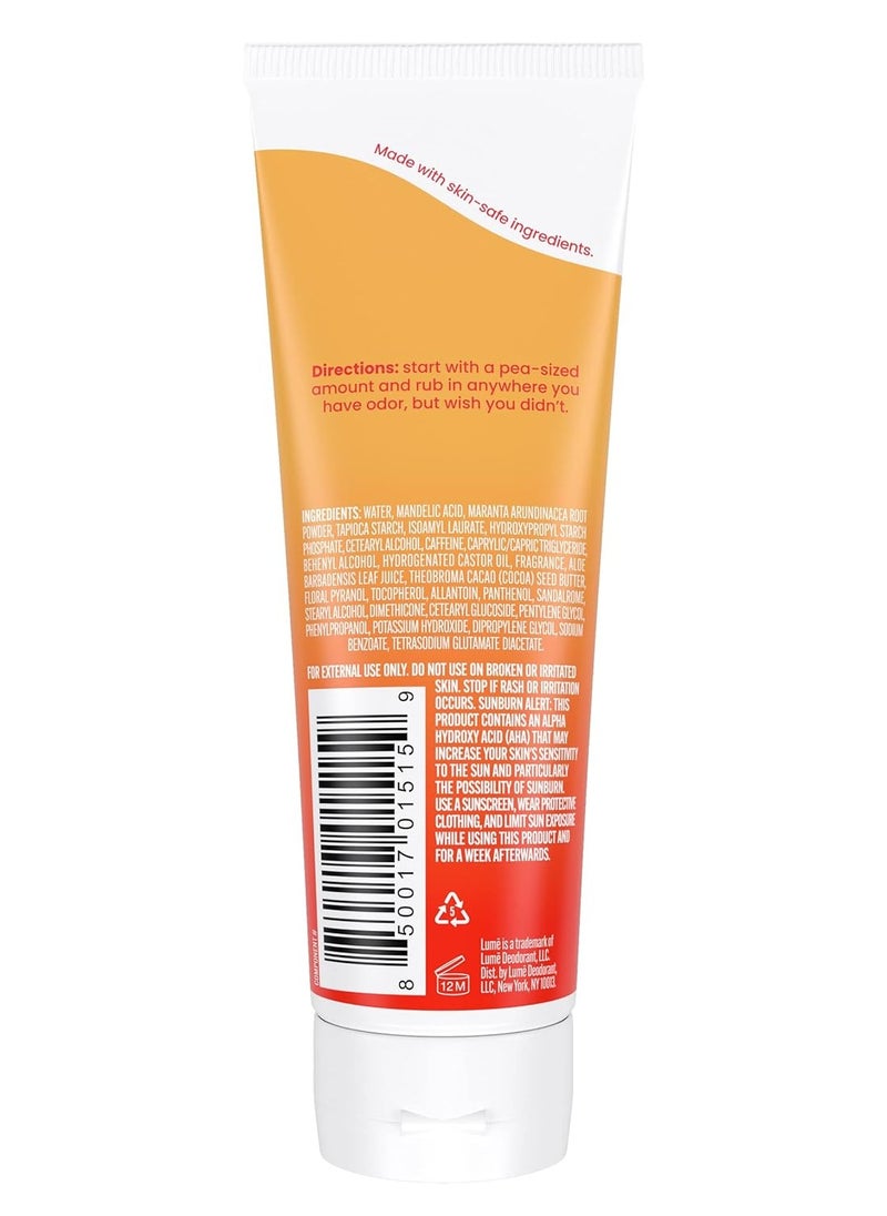 Lume - Lume Whole Body Deodorant - Invisible Cream Tube - 72 Hour Odor Control - Aluminum Free, Baking Soda Free, Skin Safe - 3.0 ounce (Clean Tangerine) - Image 1