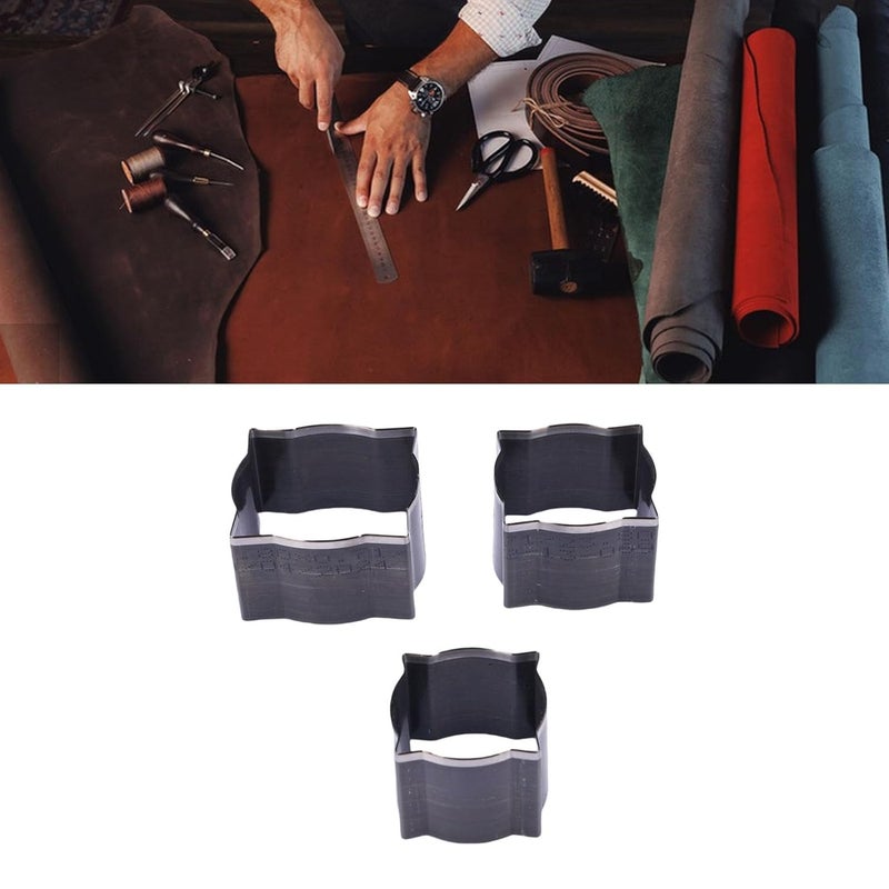 aqxreight Die Punch Cutter Set High Carbon Steel Leather Crafts Cutting Hollow Punching Tool Lasting and Not Term Die Punch CutterHigh Carbon Steel CutterLeather Cutting DieLeather - Image 5
