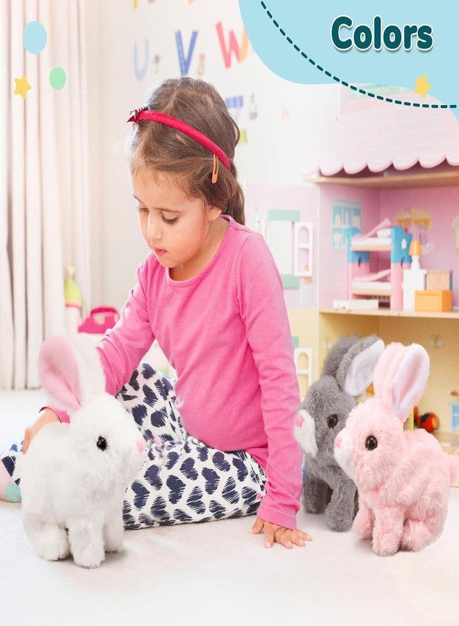 Shivaaro Walking and Talking Rabbit | Walking Rabbit Hopping and Talking Jumping Wiggling Ears Bunny Toy for Baby Kids Plush Soft Dancing - Image 4