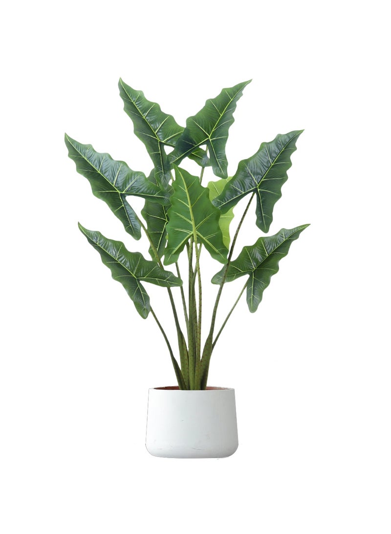 Sinyin Artificial Alocasia Plant Large Indoor Tree with Pot, Realistic Tropical Leaves, Fake Floor Plant for Living Room Bedroom Office Hotel Balcony Home Decoration - Image 1