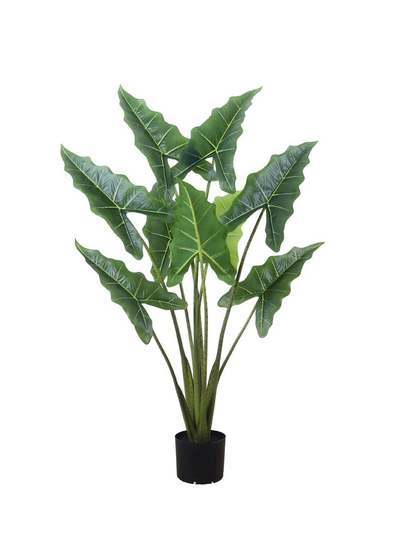 Sinyin Artificial Alocasia Plant Large Indoor Tree with Pot, Realistic Tropical Leaves, Fake Floor Plant for Living Room Bedroom Office Hotel Balcony Home Decoration - Image 4