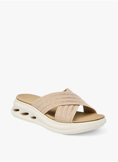 Le Confort Womens Flyknit Embellished Cross Strap Slip-On Sandals Ramadan Collection  - Image 1