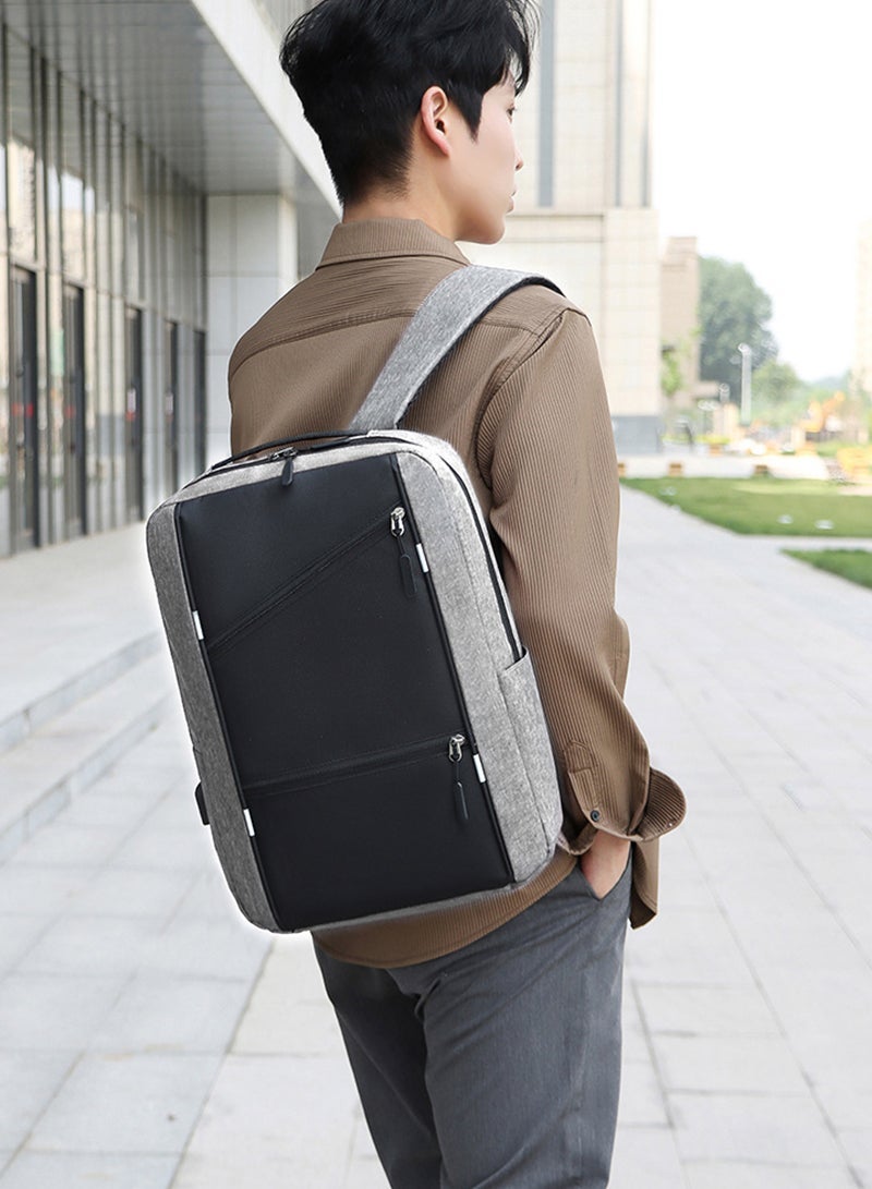 ETG 3-Piece Business Men's Large-Capacity Backpack, Shoulder Bag, Clutch Bag - Image 5
