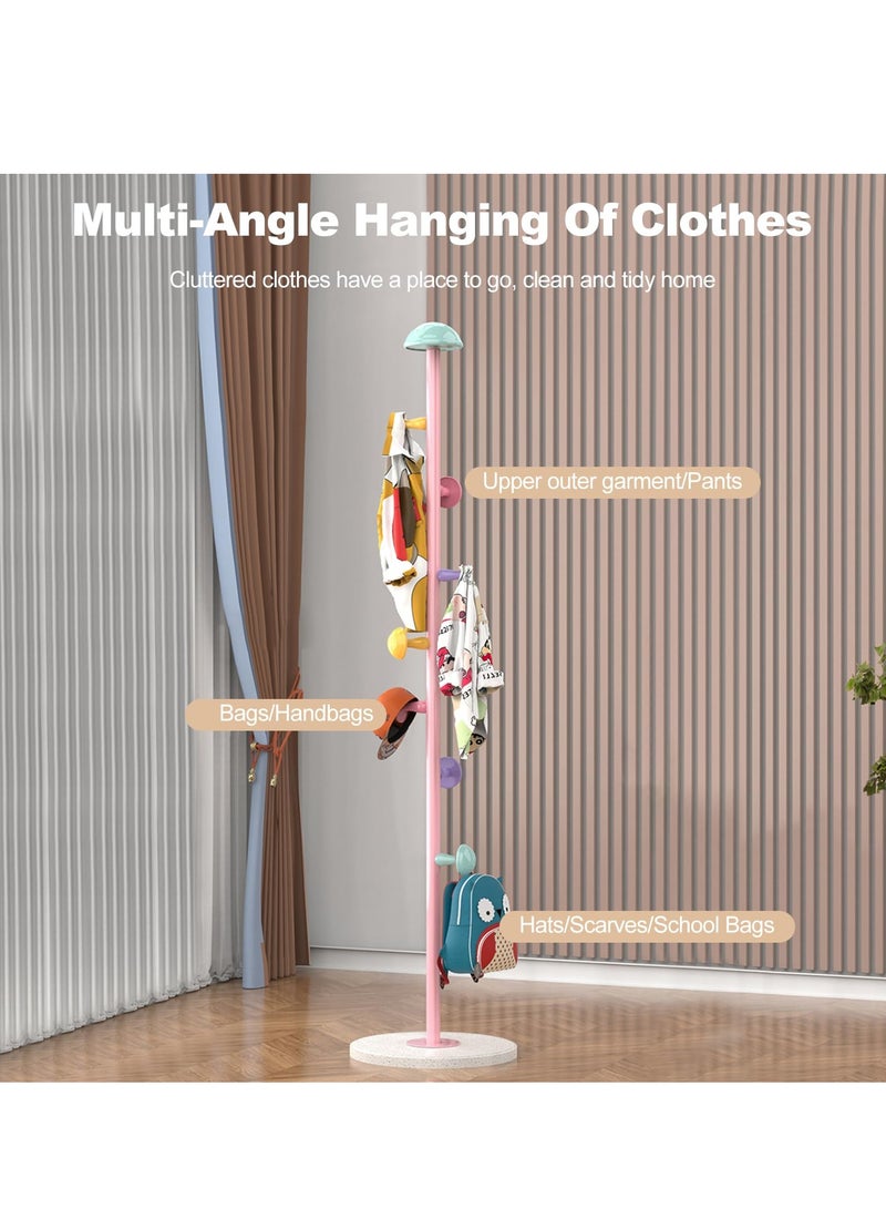XiuWoo 1pc multifunctional coat rack, 7 mushroom hooks for hanging at multiple angles, suitable for hanging clothes, bags, hats, scarves, etc,  For Home, Bedroom  - Image 4