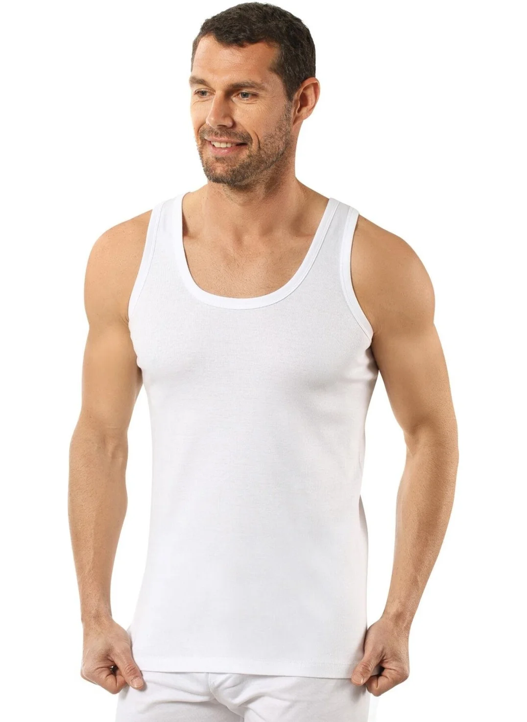 كومبيدان Men's Singlet White | Complete K0050