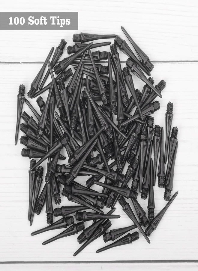 Deetenks Soft Dart Tips 100 PCS 2BA Thread Plastic Soft Tip Soft Dart Tips Replacement Dart Accessories for Dartboard Darts - Image 5