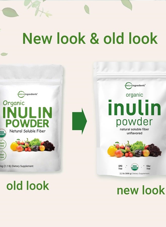 Micro Ingredients Organic Inulin FOS Powder (Jerusalem Artichoke), 2.2 Pounds (35 Ounce), Quick Water Soluble, Prebiotic Intestinal Support for Colon and Gut Health, Natural Fibers for Smoothie & Drinks, Vegan Friendly - Image 4