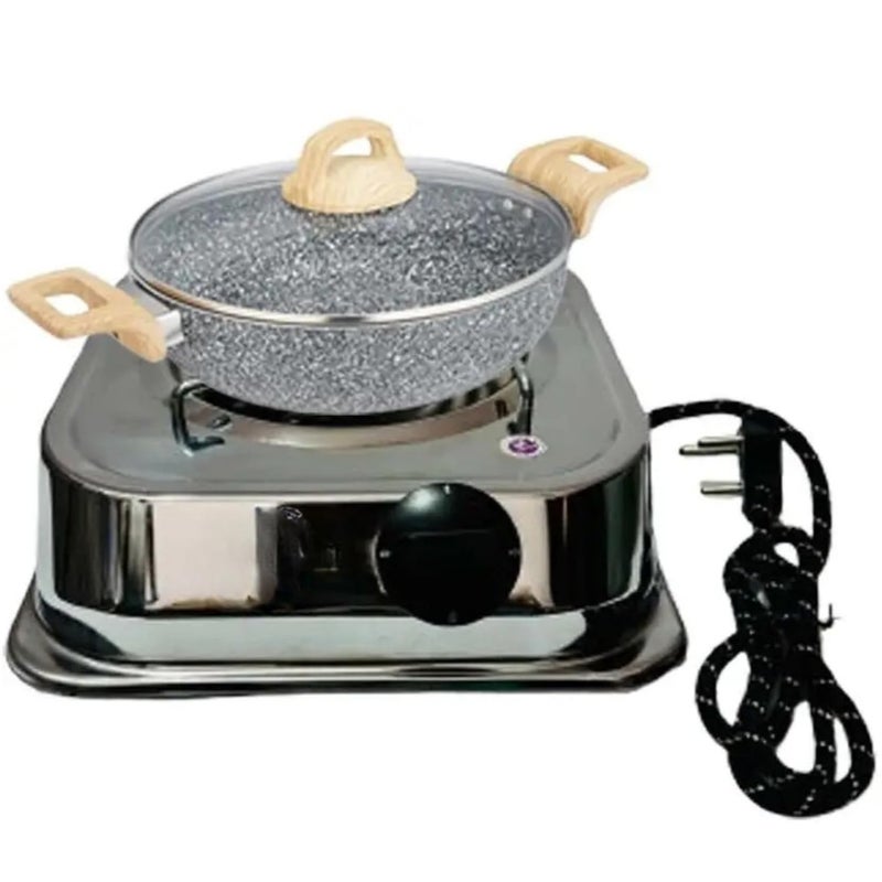 Drumstone 𝐁𝐔𝐘 𝐎𝐍𝐄 𝐆𝐄𝐓 𝐎𝐍𝐄 2000W Electric Hot Plate Cooking Stove with G Coil Heating – Induction Cooktop Style Electric Heater for Fast Cooking – Works with All Metal Utensils & Cookware - Image 2