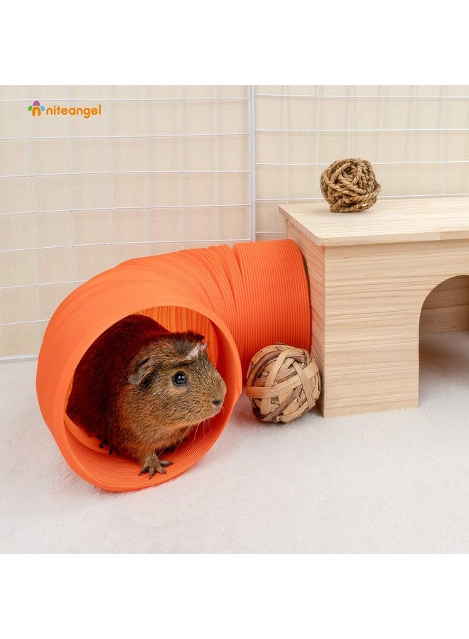 Niteangel Fun Tunnel with 3 Pack Play Balls for Guinea Pigs, Chinchillas, Rats and Dwarf Rabbits (Orange) - Image 3