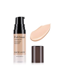SACE LADY Pro Full Cover Liquid Concealer, Waterproof Smooth Matte Flawless Finish Creamy Concealer Foundation Corrector for Eye Dark Circles Spots Face Concealer Makeup Base, 6ml/0.20Fl Oz 