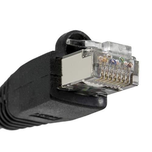 NTW Cat6 Ethernet Cable Shielded 25 FT Black Plated RJ45 Connector Internet LAN Wire Cable Cord for PS5 PS4 Modem Router PC Mac Laptop Xbox 360 Patch Panel Faster Than Cat5 Cat5e (345-S6-025BK) - Image 4