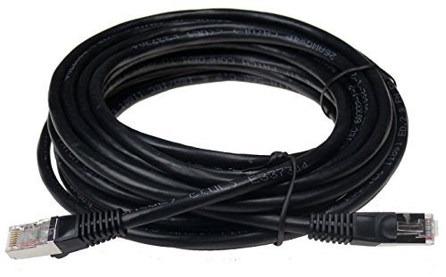NTW Cat6 Ethernet Cable Shielded 25 FT Black Plated RJ45 Connector Internet LAN Wire Cable Cord for PS5 PS4 Modem Router PC Mac Laptop Xbox 360 Patch Panel Faster Than Cat5 Cat5e (345-S6-025BK) - Image 2