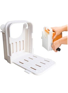 SYOSI, Bread Slicer, Toast Slicer for Homemade Bread, Foldable and Adjustable Manual Handhold Homemade Slicer for Cutting Bread with 4 Slice Thickness Quick and Safe