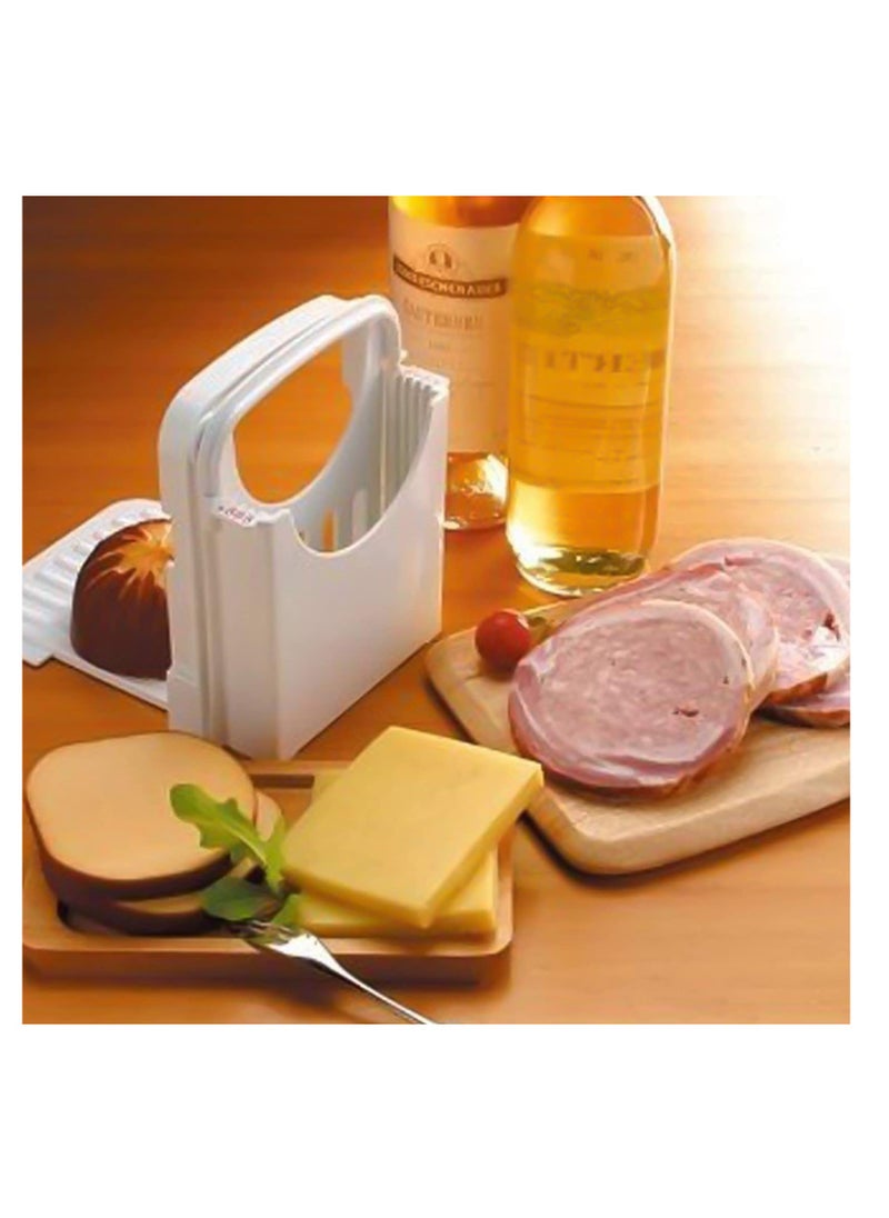 SYOSI - SYOSI, Bread Slicer, Toast Slicer for Homemade Bread, Foldable and Adjustable Manual Handhold Homemade Slicer for Cutting Bread with 4 Slice Thickness Quick and Safe - Image 1