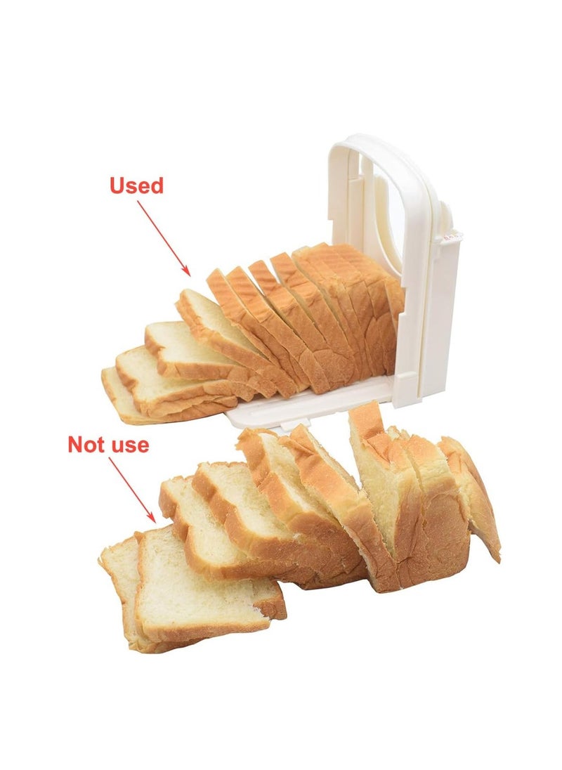 SYOSI - SYOSI, Bread Slicer, Toast Slicer for Homemade Bread, Foldable and Adjustable Manual Handhold Homemade Slicer for Cutting Bread with 4 Slice Thickness Quick and Safe - Image 1