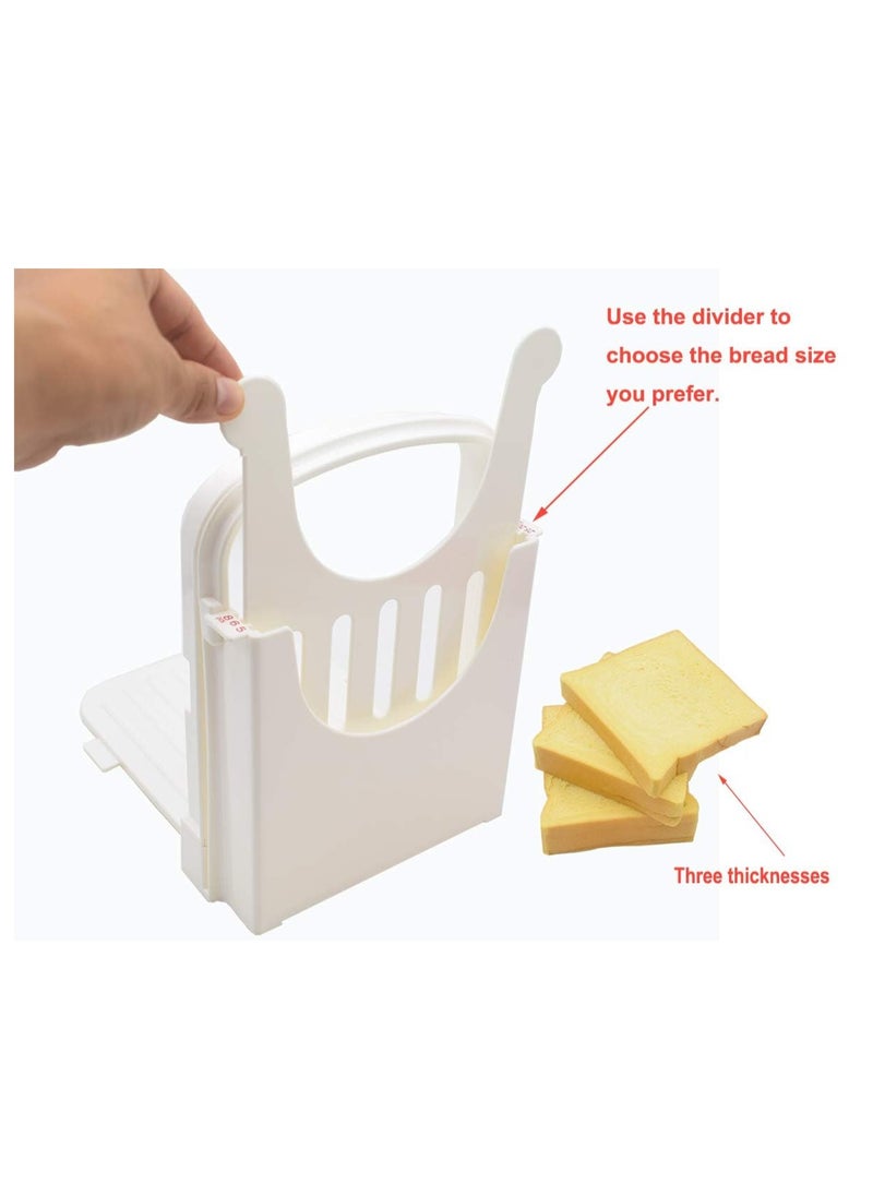 SYOSI - SYOSI, Bread Slicer, Toast Slicer for Homemade Bread, Foldable and Adjustable Manual Handhold Homemade Slicer for Cutting Bread with 4 Slice Thickness Quick and Safe - Image 1