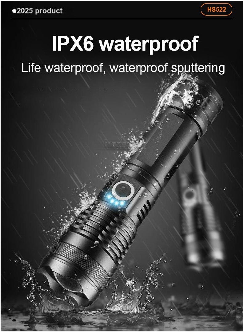 Generic X71 High-Performance LED Flashlight - 5 Modes, Waterproof, USB Rechargeable (Batteries Not Included)  - Image 1