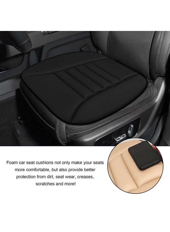 MUQIDA Car Seat Cushion, 1.2" Thick Comfort Memory Foam Auto Seat Pad with Non Slip Bottom, Breathable Driver Seats Pillow Pressure Relief Chair Cushion for Vehicle Office Home (Black) - Image 5