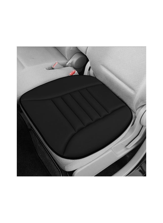 MUQIDA Car Seat Cushion, 1.2" Thick Comfort Memory Foam Auto Seat Pad with Non Slip Bottom, Breathable Driver Seats Pillow Pressure Relief Chair Cushion for Vehicle Office Home (Black) - Image 1