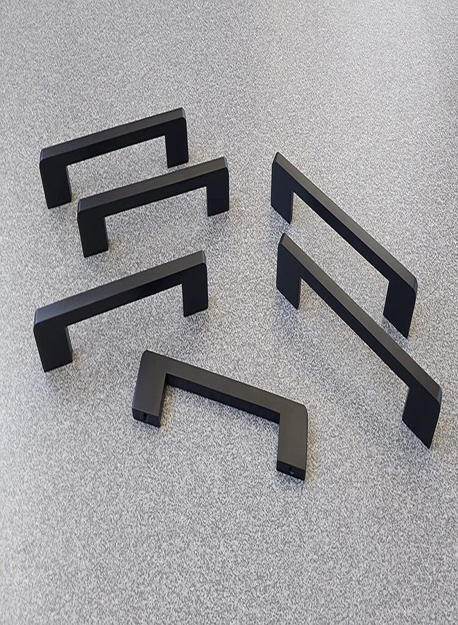 JWL Black Finish Steel Cabinet Handles,6 Inch - Pack of 3 Pcs, - Image 2