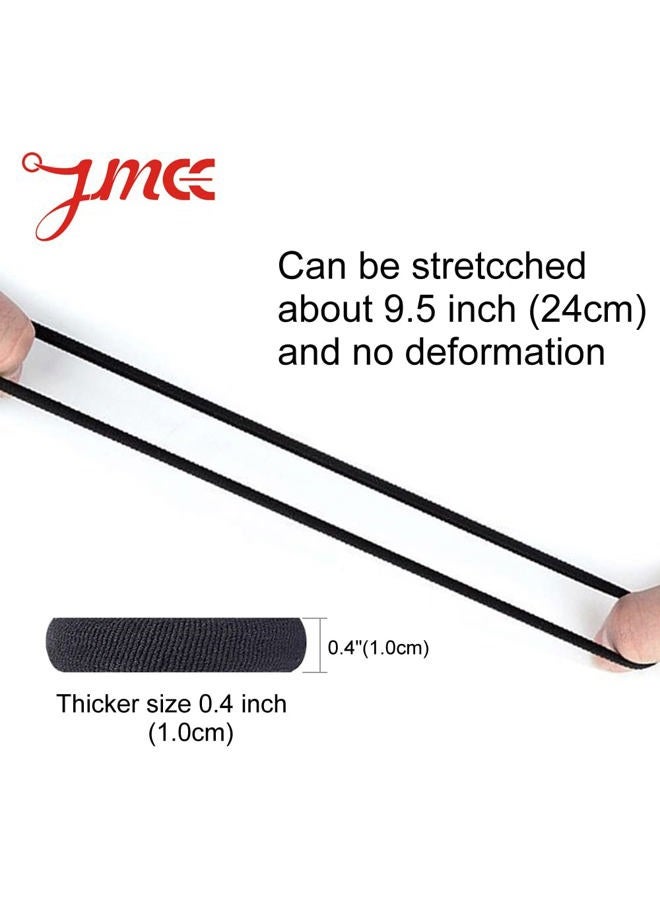 J-MEE Thick Seamless Cotton Hair Bands, Simply Hair Ties Ponytail Holders Headband Scrunchies Hair Accessories No Crease Damage For Thick Hair (Neutral Colors) - Image 2