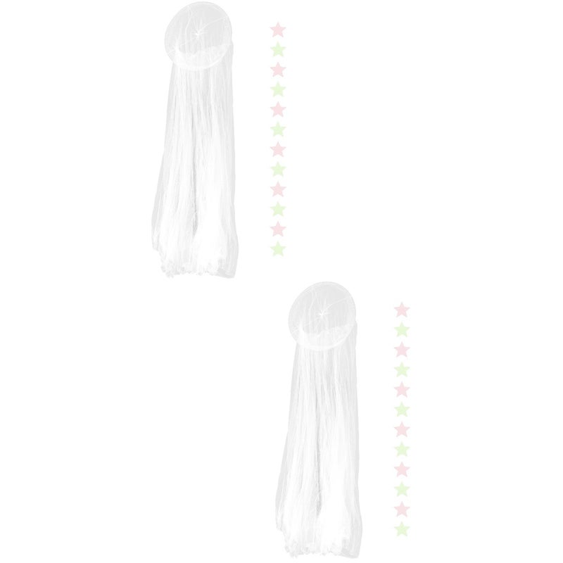2 Sets of Bed Canopy for Home Dorm Dome Bed Netting Canopy Curtain Bed Canopy - Image 1