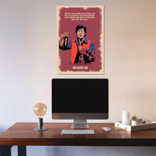 GRAY WALL Good Hope Bollywood Movie Om Shanti Om Poster Matte paper 300gsm 12X18 Inch bollywood dialogues SRK Motivational Quotes wall stickers Without Frame Poster for wall decor office Rooms Dining Hall Hotels Restraunt Matte Finish Posters for Boys Rooms - Image 5