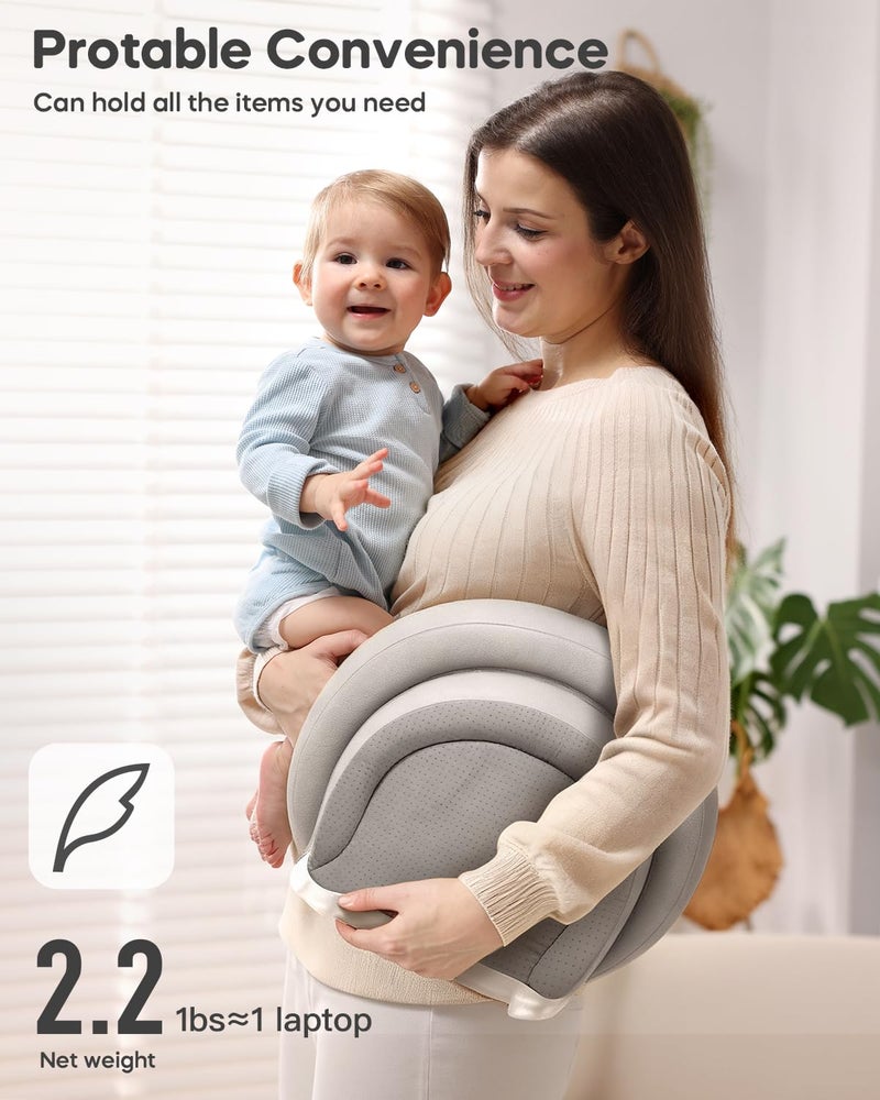 mamatepe Baby Changing Pad with Waterproof & Wipe-Clean, Non-Slip Foldable PU Diaper Changing Pad, Adjustable Safety Belt, Changing Pad for Dresser, Changing Table,30"X19",Gray - Image 4