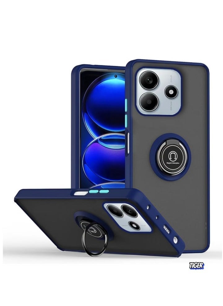 NEW Xiaomi Redmi Note 14 5G Case Cover – Magnetic Car Mount Holder, Rotational Metal Ring Grip, Kickstand, Shockproof TPU Bumper – Durable and Protective Case for Redmi Note 14 5G with Full Access to Ports