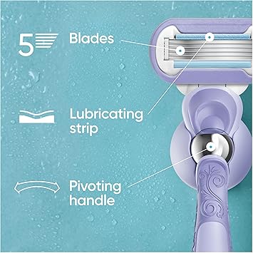 Venus شفرات حلاقة جيلت فينوس ديلوكس سموذ سويرل للنساء عبوة من 10 شفرات - Image 3