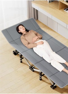 Kutis 1-Piece Folding Camping Cot Outdoor Portable Leisure Recliner Office Home Nap Bed 190x68 cm  - Image 1