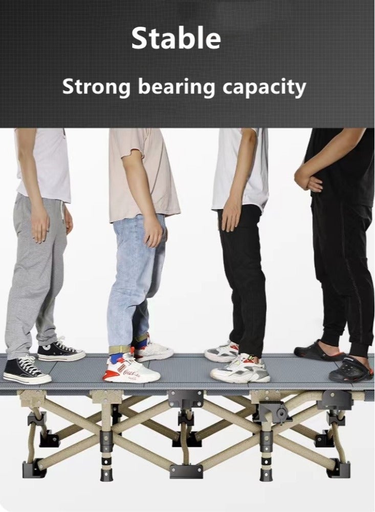 Kutis 1-Piece Folding Camping Cot Outdoor Portable Leisure Recliner Office Home Nap Bed 190x68 cm - Image 3