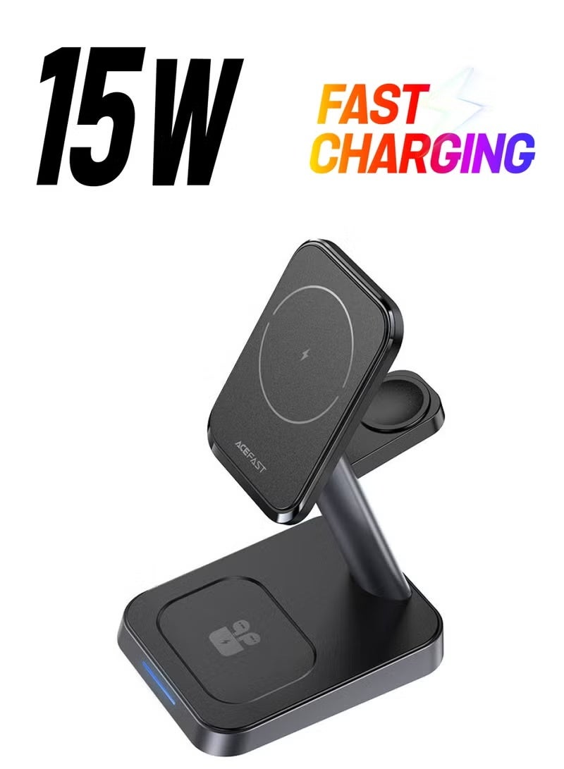ACEFAST 3 in 1 Fast Wireless Charger Desktop Holder E3 - Image 1