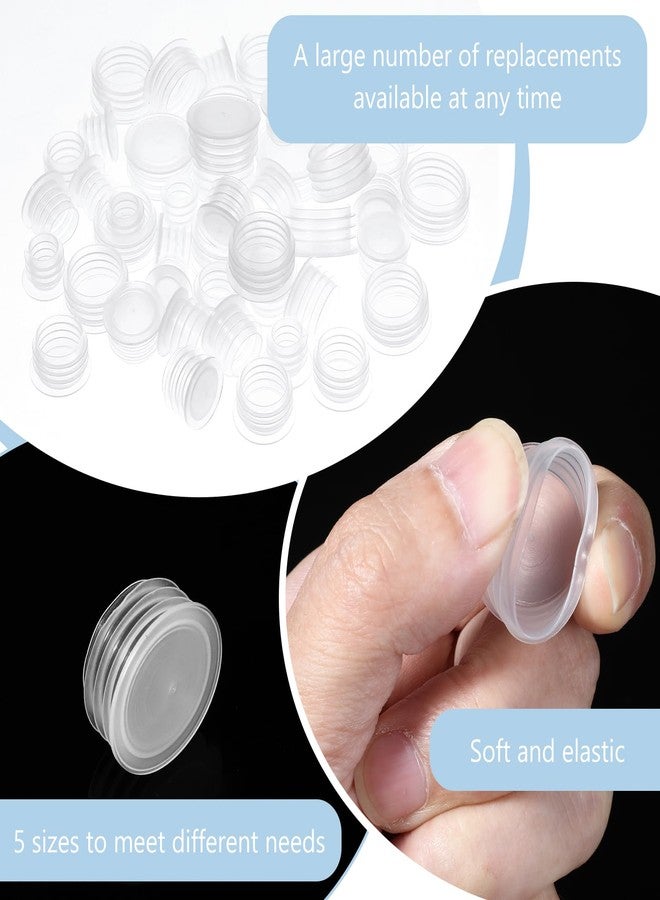 Bremorou 50Pcs Salt And Pepper Stoppers Plugs 0.35 Inch To 0.74 Inch Diameter Replacement Plug Reusable Clear Round End Cap Plastic Stoppers For Salt And Pepper Shakers Flower Pots Bottles Pipes Etc - Image 5
