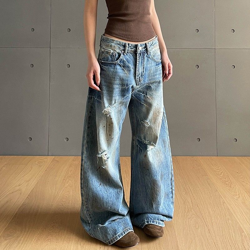Vintage Classic European-American Design Daily Commute Jeans  Size_S - Image 4