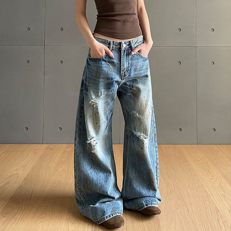 Vintage Classic European-American Design Daily Commute Jeans  Size_S - Image 2